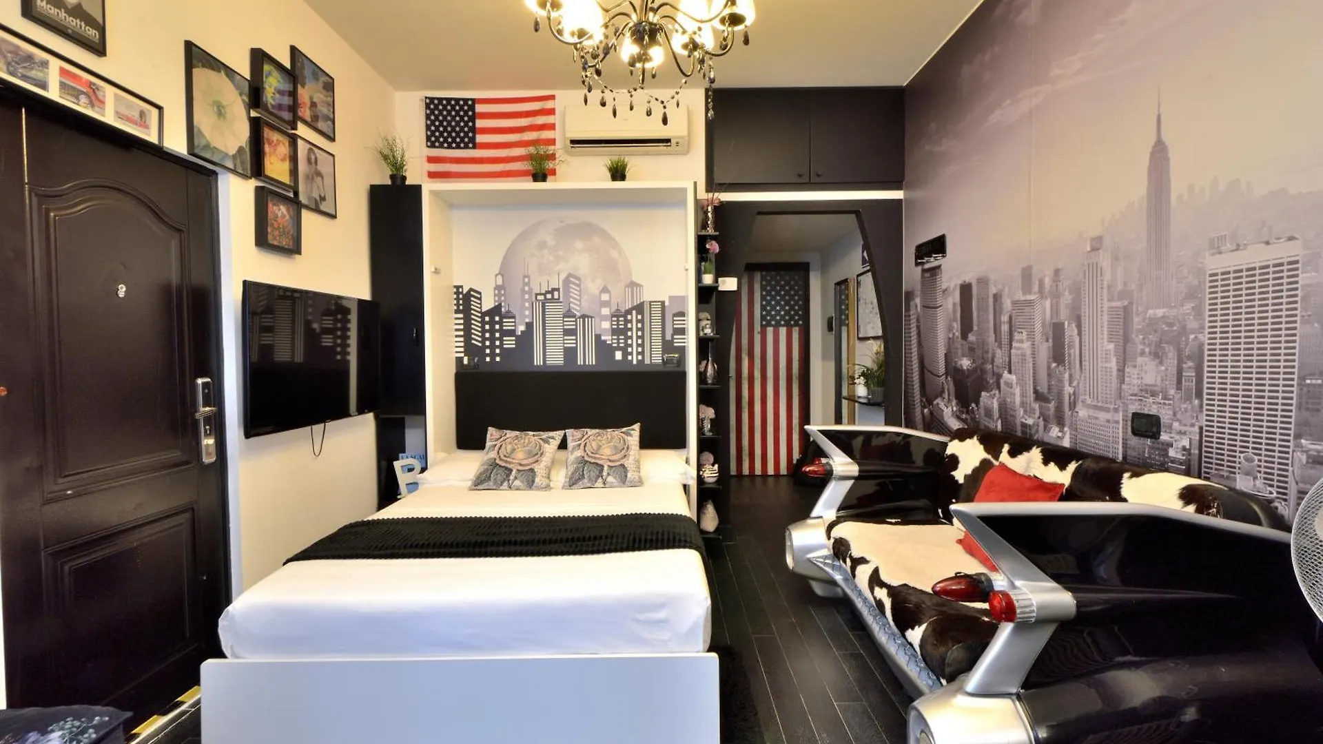 Stupendo Appartamento Di Design A Tema America- Potente Wi-Fi Ottimo Il Collegamento Con Aeroporto Di Malpensa E Rho Fiera, Vicino Alla Metro Μιλάνο Διαμέρισμα